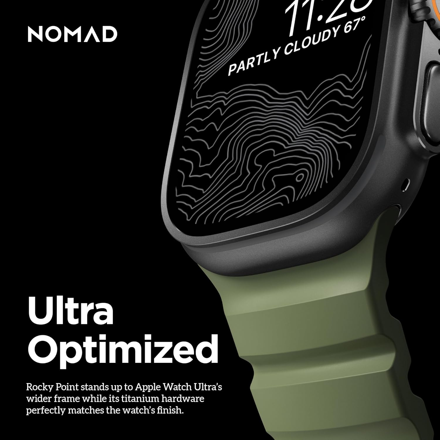NOMAD Rocky Point Band | F&uuml;r Apple Watch 42/44/45/49 Mm |Ultimative Leistungsstarke Uhrenarmband