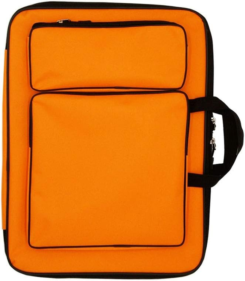 Waterproof Art Carry Case - A3 Art Portfolio for Kids & Students, Portable Drawing Board Bag, Artist Folder Tote, Sketchbook Storage with Shoulder Strap, Pink