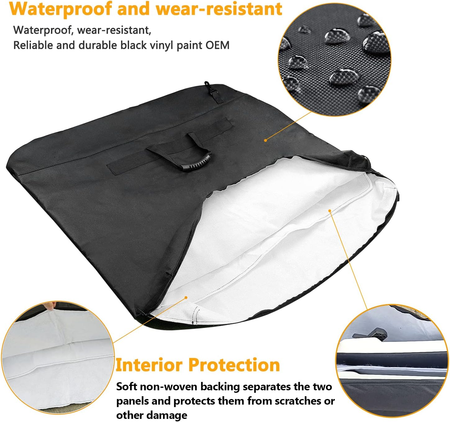 Mekar Freedom Panel Hard Top Storage Bag with Handle Compatible with 2007-2022 Jeep Wrangler JK JKU JL JLU Sports Sahara Freedom Rubicon Unlimited Gladiator 2-Door & 4-Door & 2020-2022 Gladiator JT image number 5