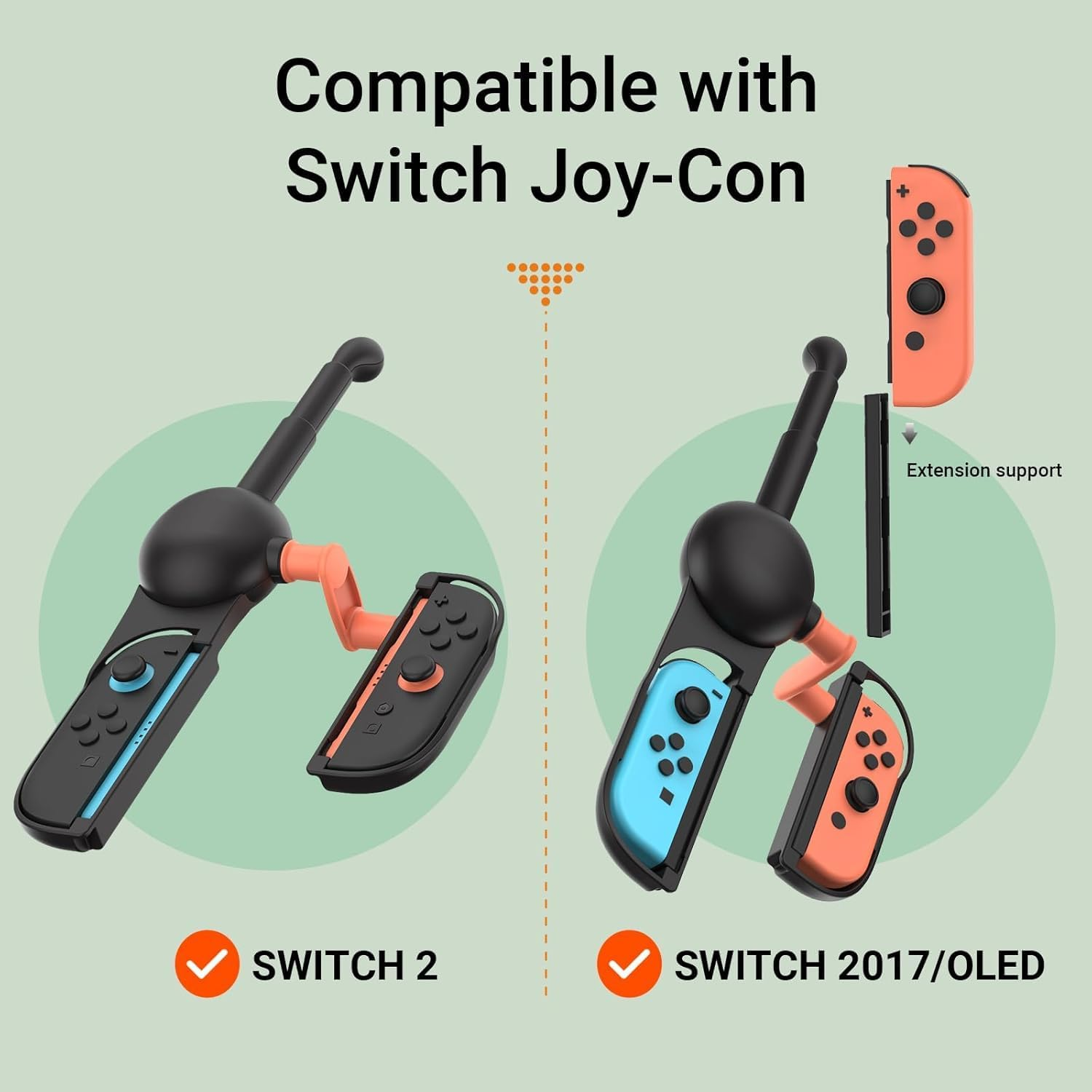 Fishing Rod - Realistic Fishing Game Accessory Compatible with Switch/Oled/Switch 2 Joyc On, Black image number 1