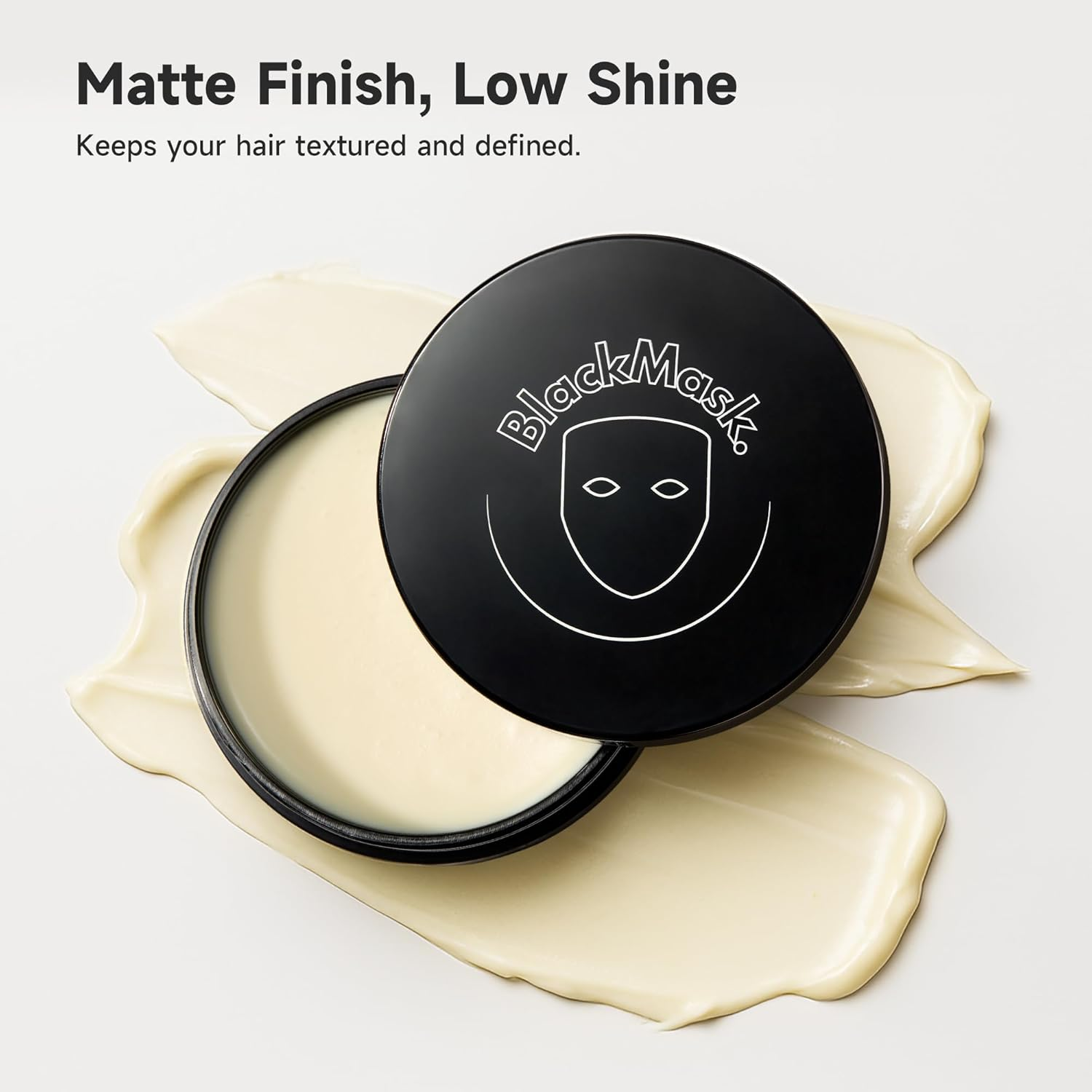 Blackmask Hair Clay for Men (3.52 Oz) Matte Finish with Strong Hold, Hair Styling Clay, Adds Texture & Volume image number 1