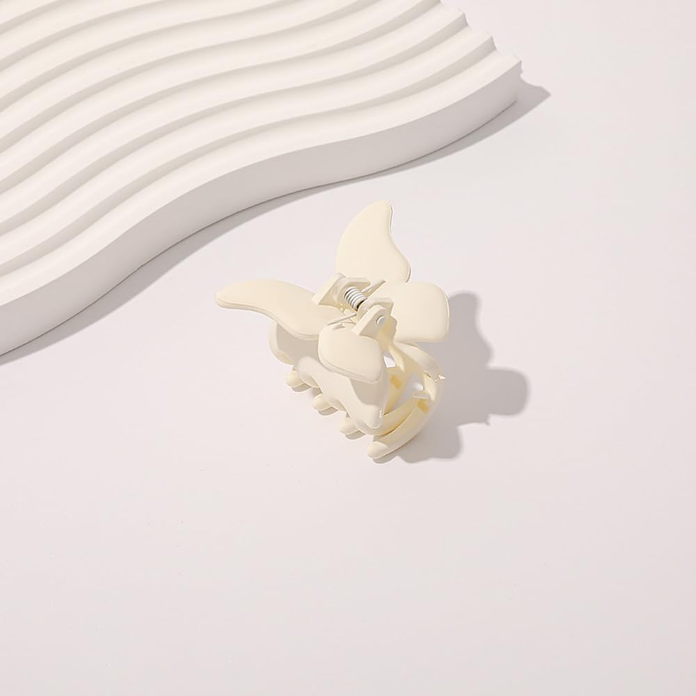 Aoozleny Hair Claw Clips 4PCS Butterfly Hair Clips 2.6Inch Non Slip Matte Hair Claw Clip for Women Thin Hair Curly Hair