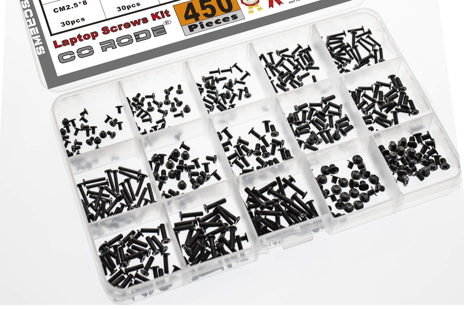 CO RODE 450Pcs Laptop Notebook Computer Screw Kit Set for IBM HP Dell Lenovo Samsung Sony Toshiba Gateway Acer image number 3