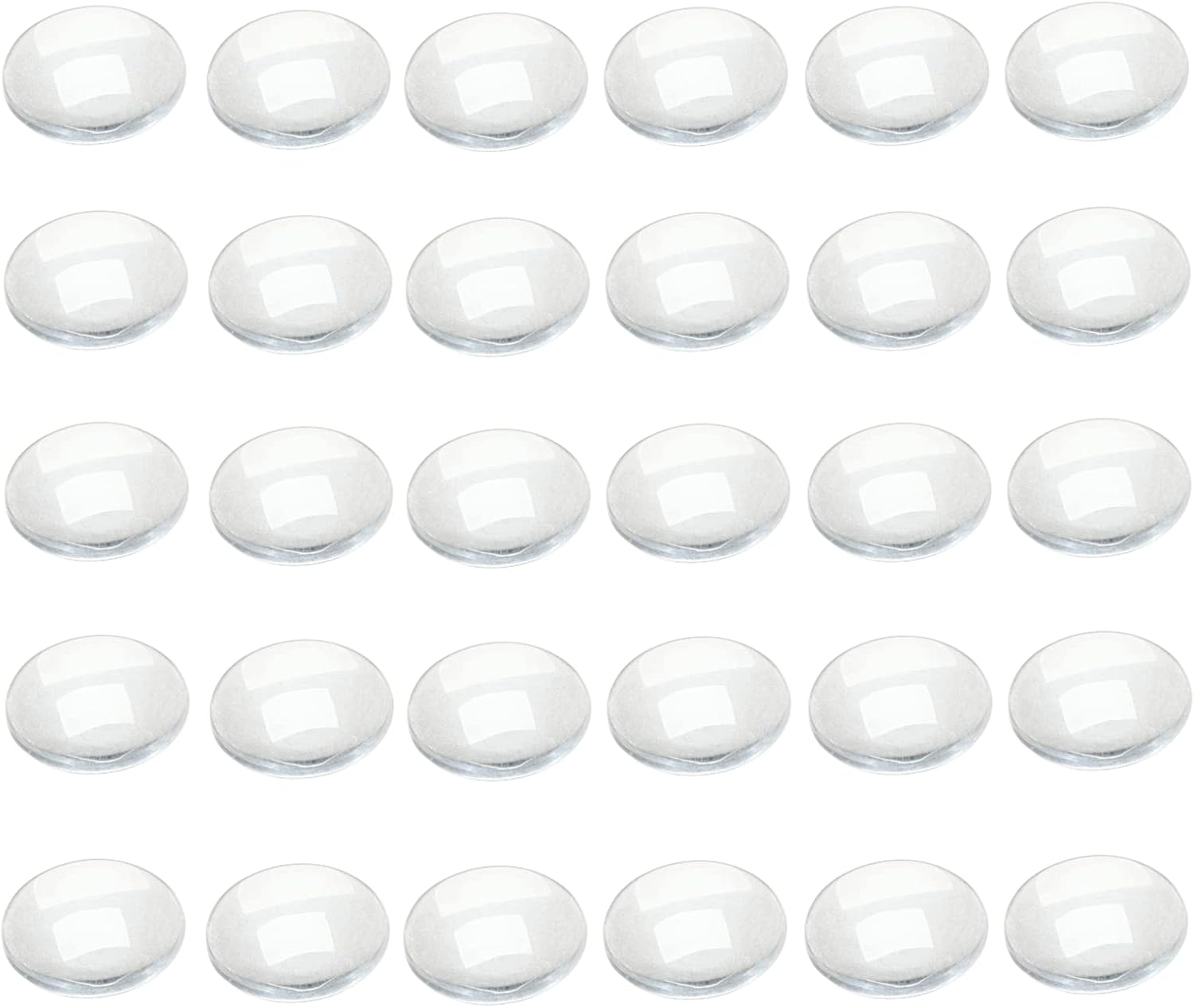 Dophee Glass Cabochons Dome Tiles, 100PCS 12Mm, Thickness 3.8Mm, Clear round Flat Back Dome Cabochons Set for DIY Craft Photo Charms, Cameo Pendants, Rings, Necklace and Jewelry Making image number 2