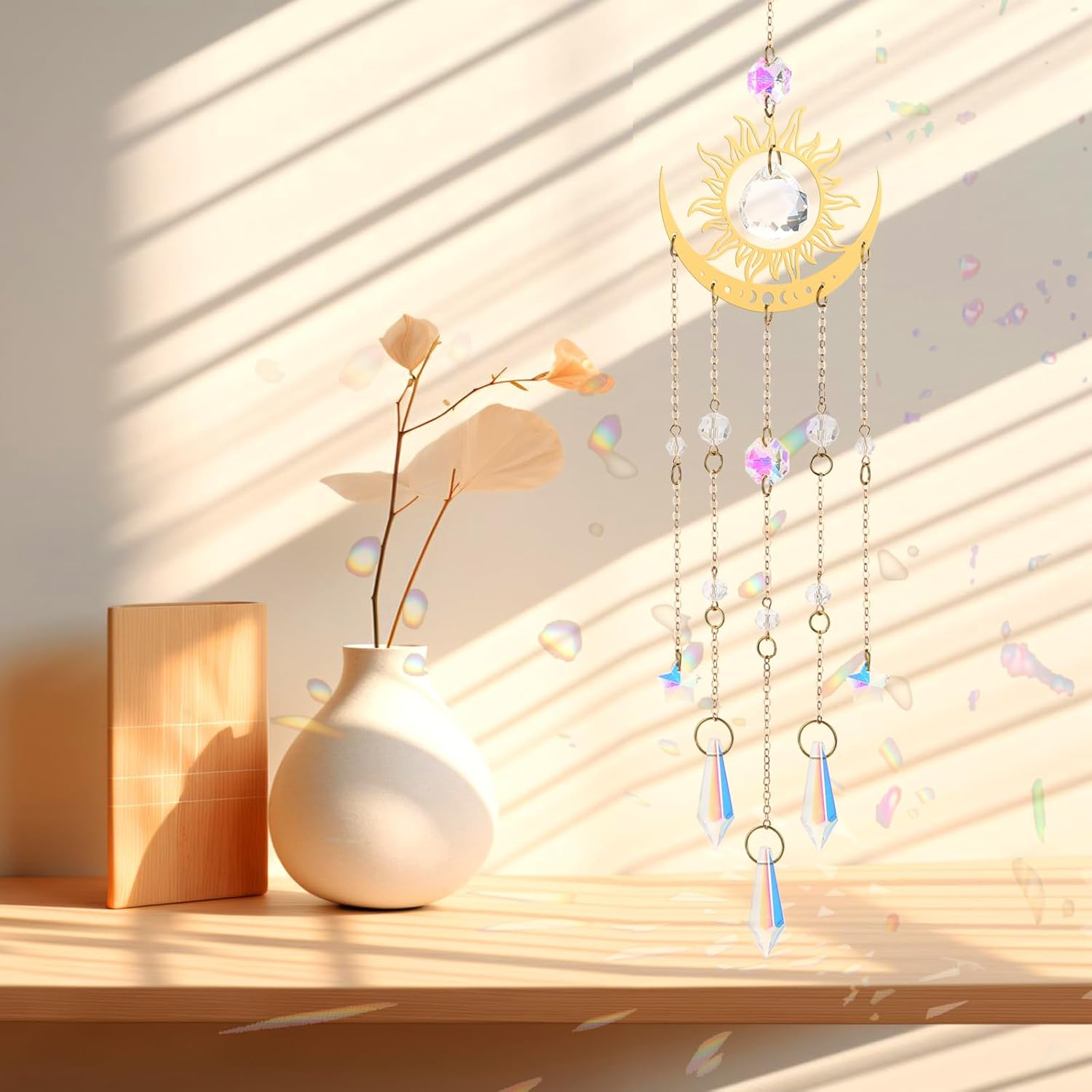 Crystal Suncatcher, Suncatchers for Windows Hanging Indoor Outdoor Prism Rainbow Maker Home Garden Decor for Thanks Giving Valentines'S and Mother'S Day image number 5