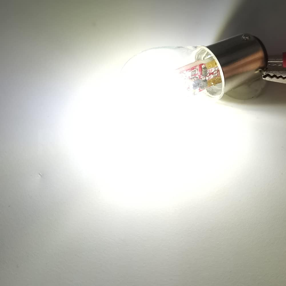 Ruiandsion 2Pcs 1157 LED Bulb,Upgrade 12V White BAY15D 2057 2357 7528 Bulb Replacement for Backup Reverse Brake Tail Lights,Non-Polarity image number 5