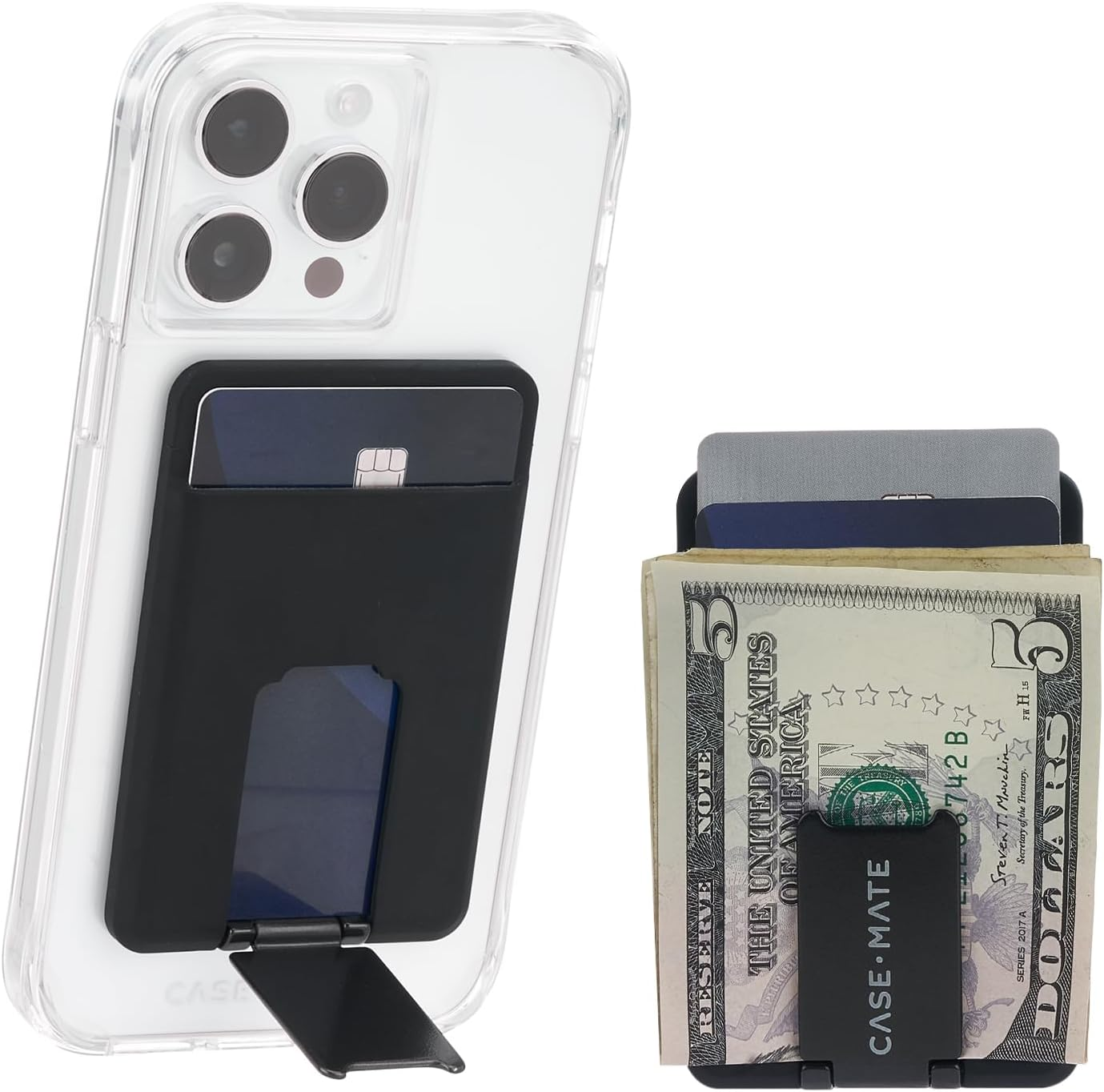 Case-Mate Magnetic Wallet for Iphone - Vegan Leather Magsafe Card Holder [Holds up to 3 Cards] - Detachable for Iphone 15 Pro Max /14 Pro Max / 13 Pro Max