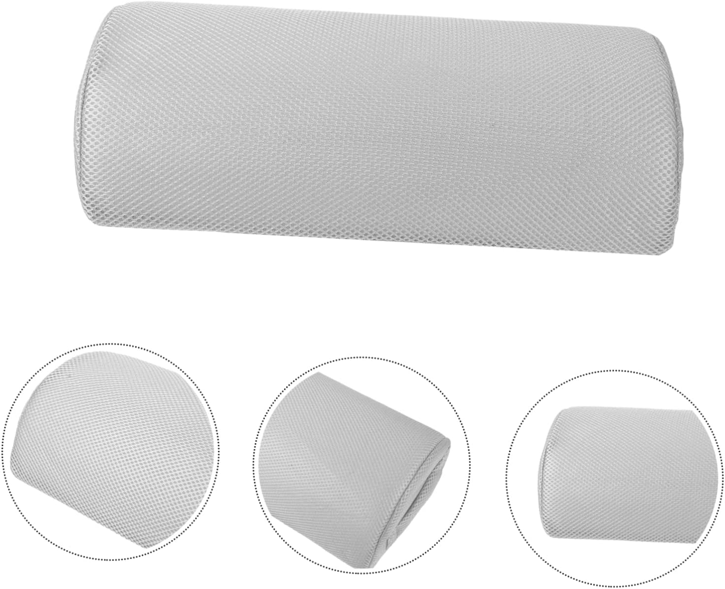 AUTSUPPL Leg Support Pillow for Sleeping Comfortable Knee Pillow for Portable Semi Roll Cushion for under Knees High Resilience Footrest Grey Mesh Cover image number 2