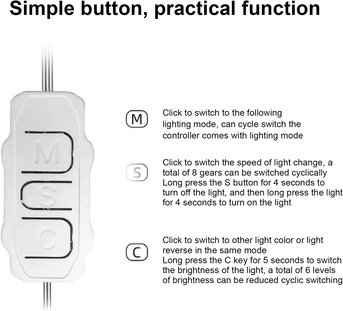 EVGATSAUTO ARGB Controller, 5V 3 Pin Power Supply Computer Hardware PC Components Desktop Accessories for PC Fans Coolers Light Strips (White) - Black image number 2