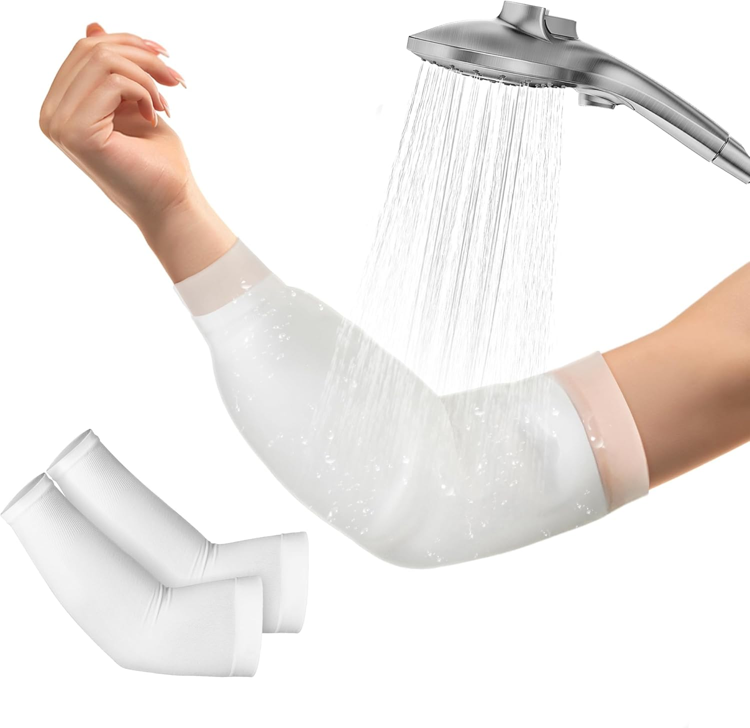 Waterproof PICC Line Shower Cover Adult Medium Size, Watertight Arm Shower Protector for Chemotherapy, Home Antibiotic Infusion and Surgery (Medium) image number 1