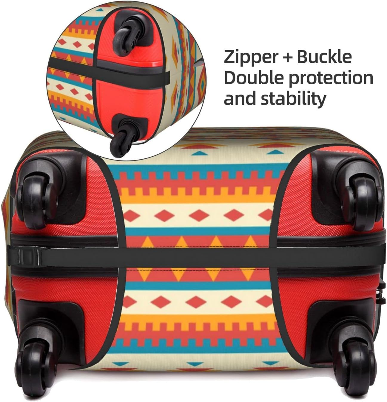 Native American Luggage Cover Anti-Scratch Suitcase Protector Fits 18-32 Inch Luggage image number 4