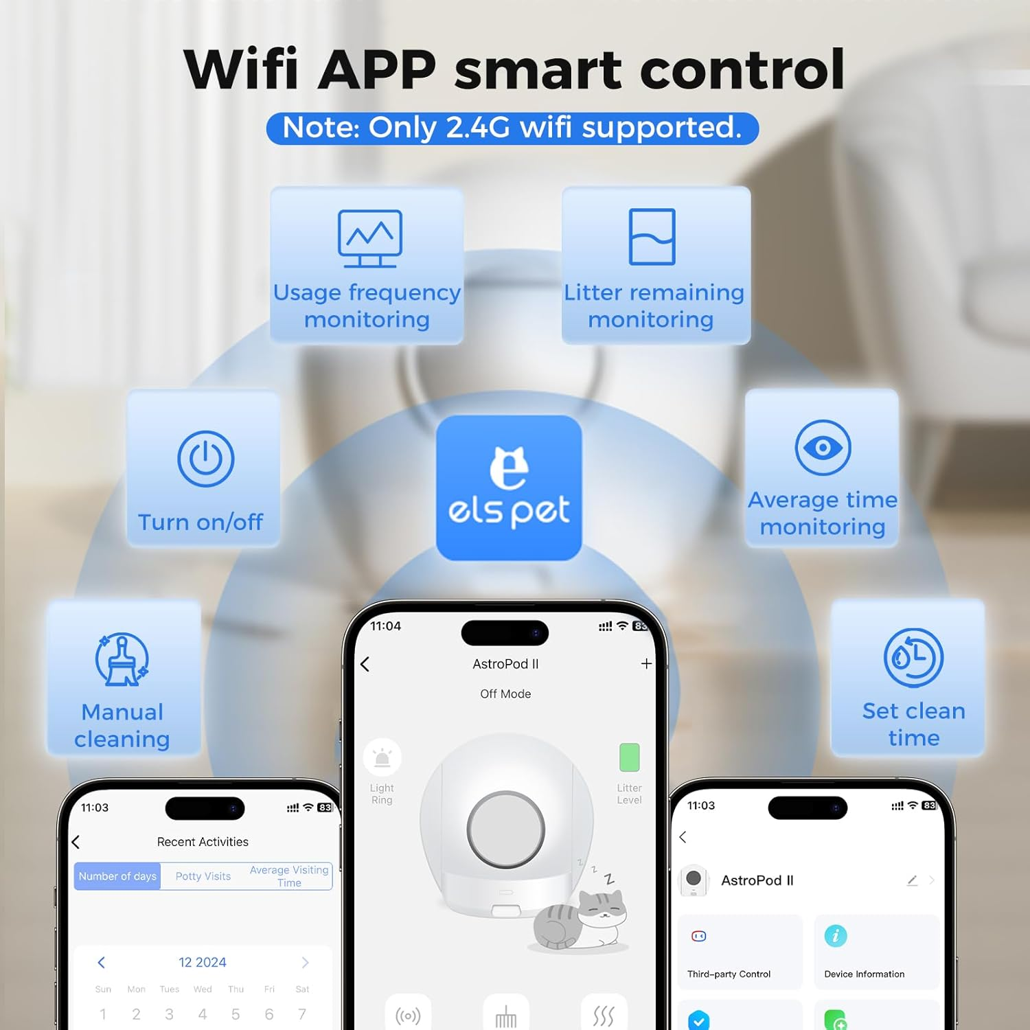 Pawz Self Cleaning Cat Litter Box, Automatic Cat Litter Box for Multiple Cats, App Control with Health Monitoring, Odor Control and Hands-Free, Extra Large Cat Litter Tray (White) - Grey image number 3