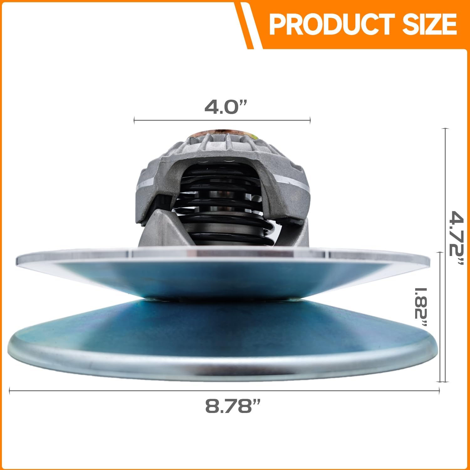 Bridiof FBT2 Driven Clutch Assembly with Belts for YAMAHA GAS Golf Cart G29 YDRA Drive 2007-Up and Drive2 2017-Up, Aluminum Rear Secondary Sheave, JW8-G6202-26-00 image number 2