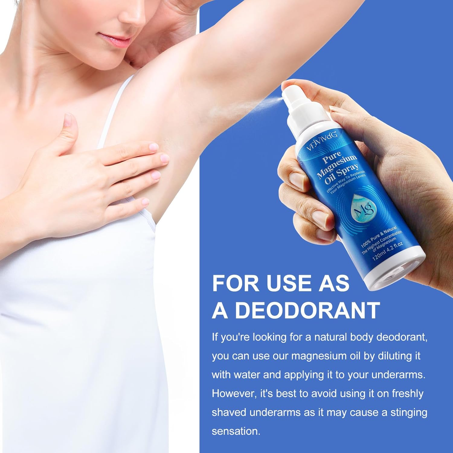 Pure Magnesium Oil Spray - 100% Natural Magnesium Spray &ndash; Made with Concentrated Pure Magnesium Chloride Oil - Topical Magnesium Spray (1 Pack 4 .2Fl Oz) image number 2