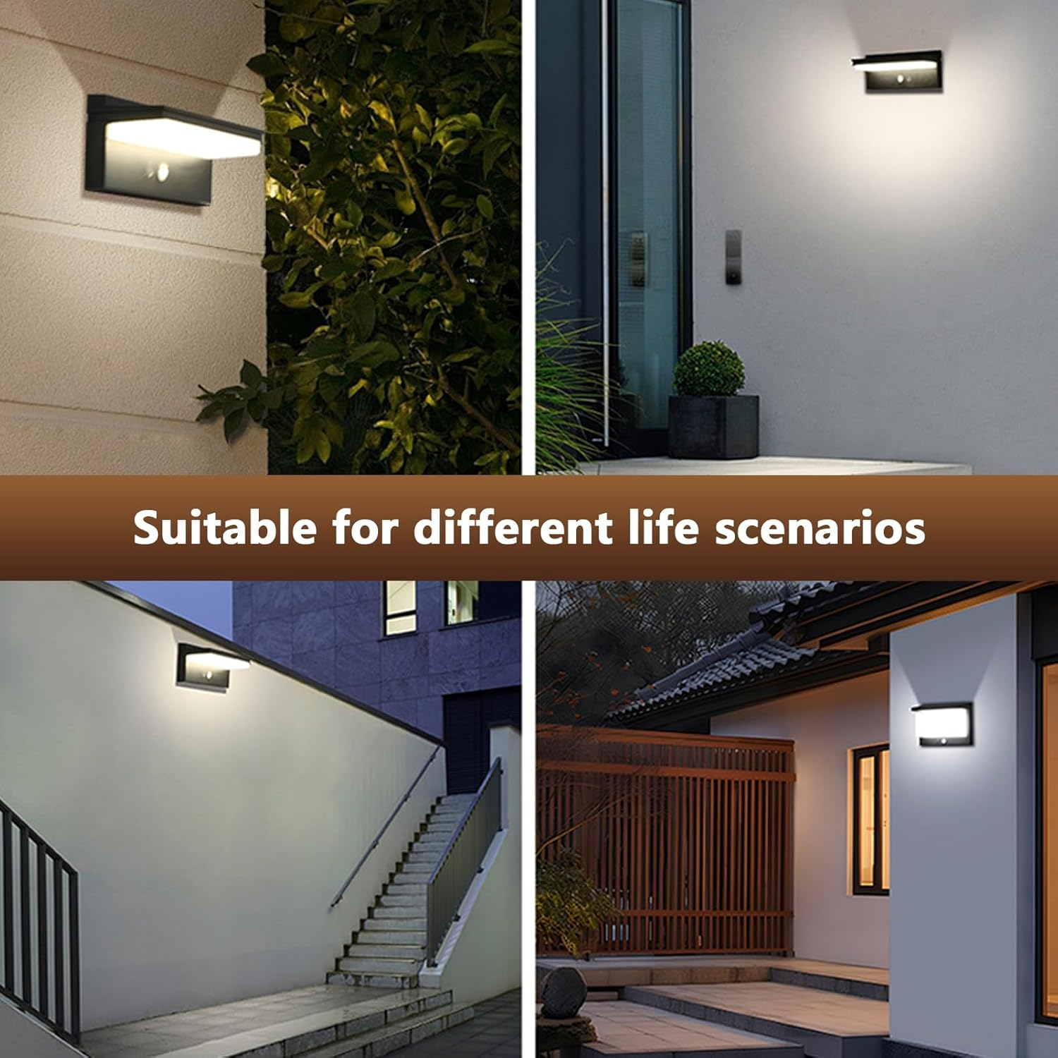 Solar Lights for Outdoor Use with Motion Sensor, LED Solar Wall Light Outdoor Warm White 3000 K, IPX5 Waterproof, 4 Light Modes, Super Bright Solar Lamp for Garden, Patio, Garage and Yard image number 5
