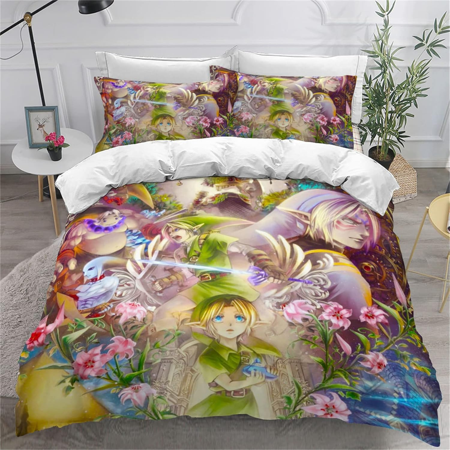 3 Pieces the Legend of Zelda Duvet Cover Set Lightweight Bedding Set for Kids Teen All Season Duvet Cover Zipper Closure image number 2