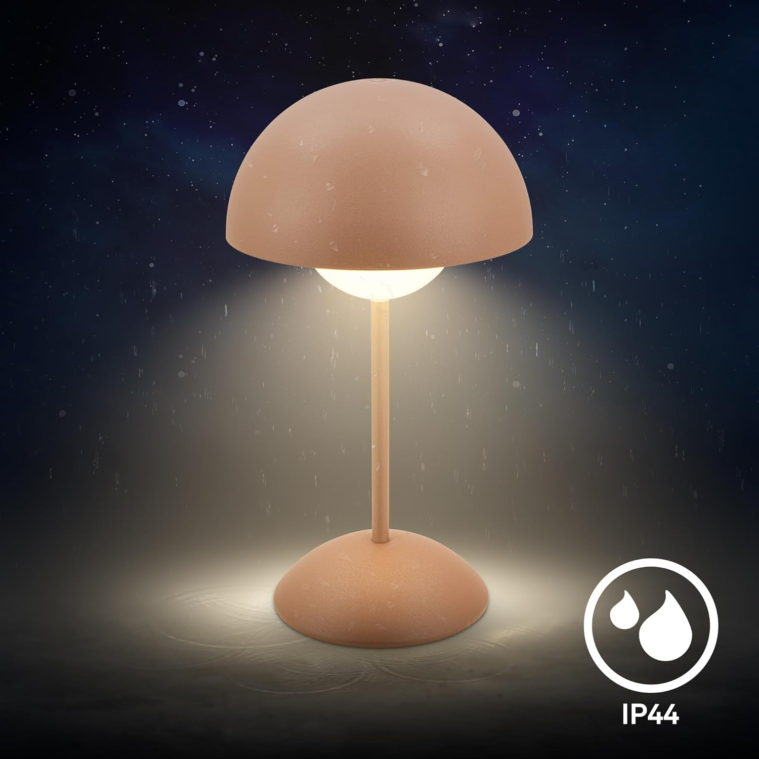 BRILONER - LED Table Lamp Wireless IP44 with Touch, Dimmable, Battery Exchangeable, Bedside Lamp, Reading Lamp, LED Lamp, Camping Lamp, Table Lamp, Battery Lamp, Outdoor Lamp, 16 X 29 Cm (Dxh), Coffee image number 2