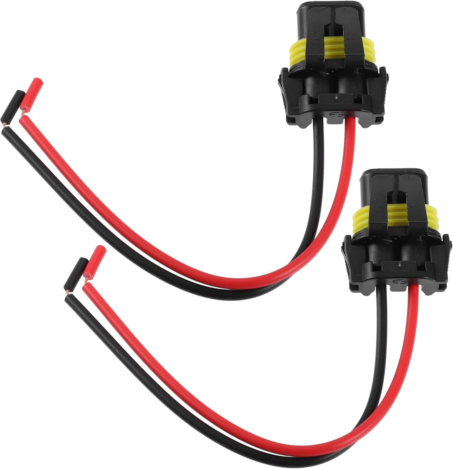 X AUTOHAUX 2Pcs Car 9005 HB3 H10 9006 HB4 Bulb Socket Adapter Wiring Harness Plug for Headlight Fog Light