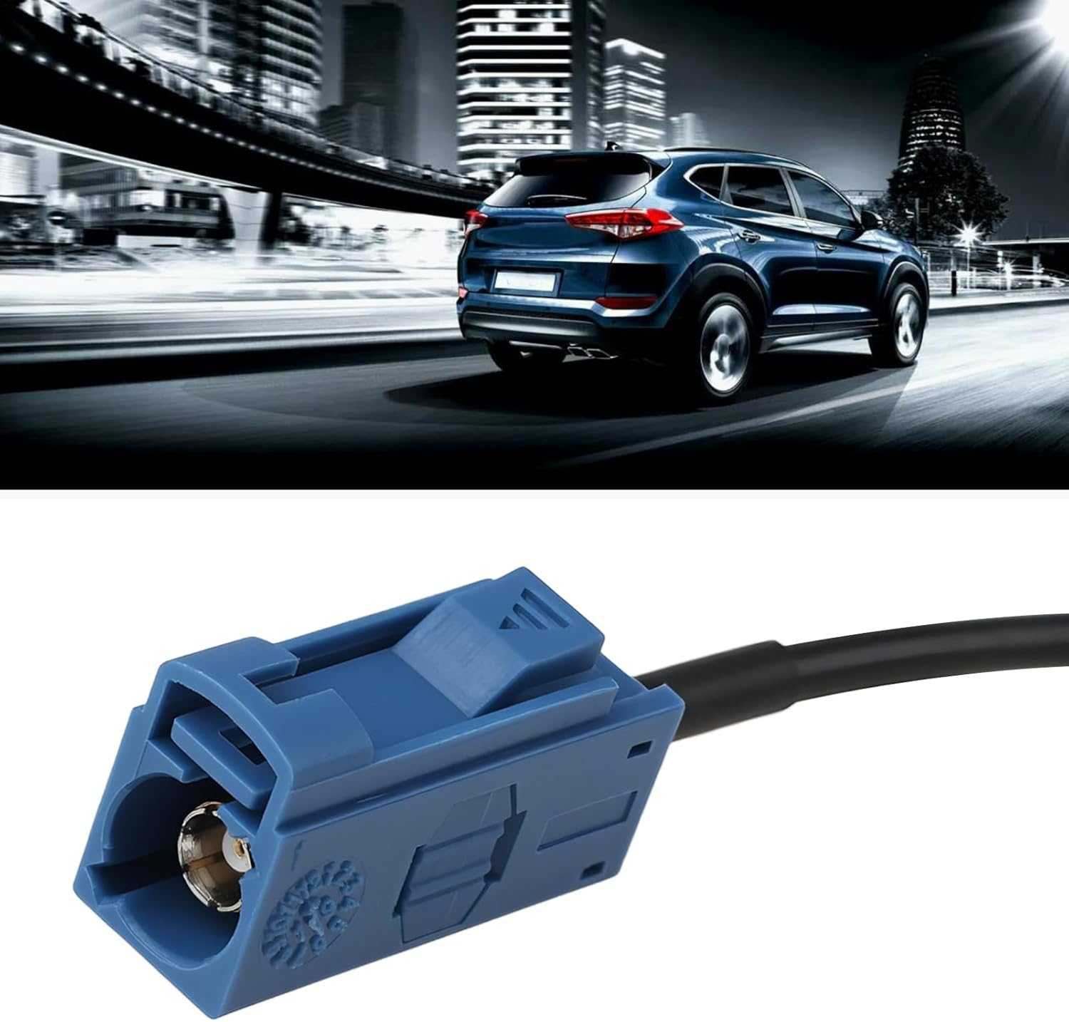 2Pcs SMB Male to Fakra C Female Aerial Adapter Cable for Car Truck SUV, 18Cm image number 5