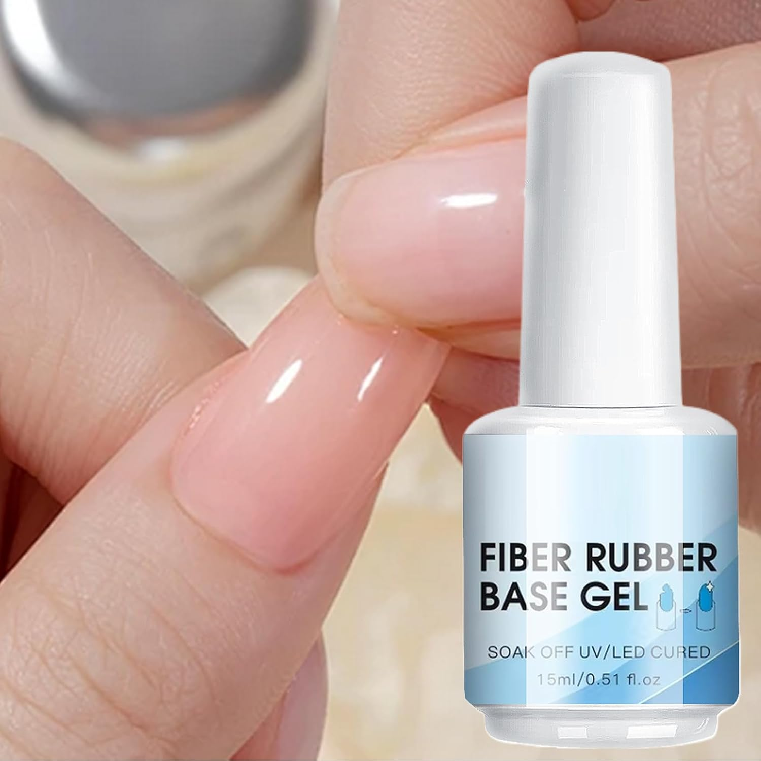 Gupcaqosjw Fiber Gel for Nails,Nail Thickening Strengthener Extension Gel - 15Ml Quick Dry Manicure Tool for Indoor Travel Outdoor Home Salon image number 4