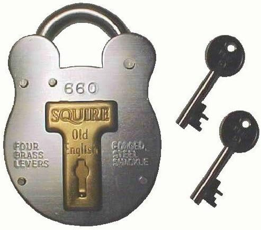 Squire Henry Old English Galvanised Steel Case 4 Lever Padlock, Large image number 2