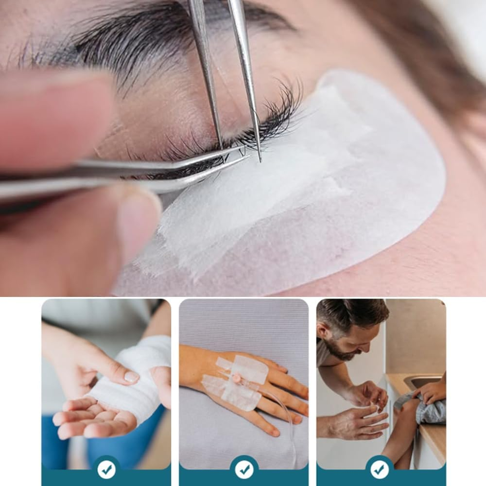 PE Micropore Medical Tape Lash Tape, 6Rolls Micropore Surgical Tape,Breathable First Aid Paper Medical Tape Athletic Tape Adhesive Tape Earring Cover up Tape,Paper Tape for Wounds (1.25Cm) image number 4