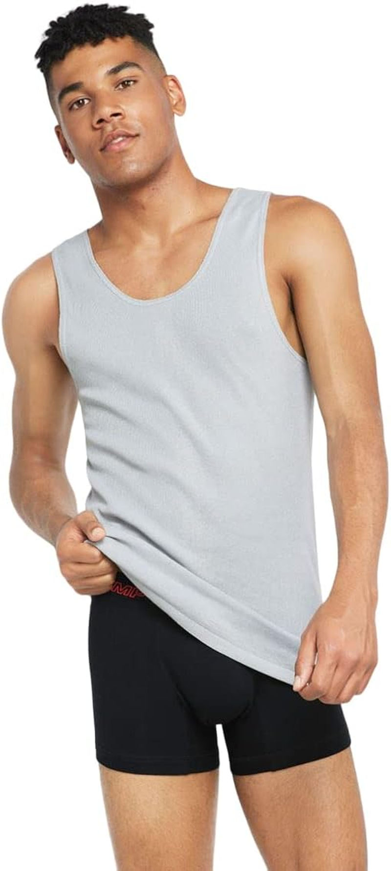 Bonds X-Temp Grey Mens Chesty Cotton Plain Singlet Vest Tank Top image number 1