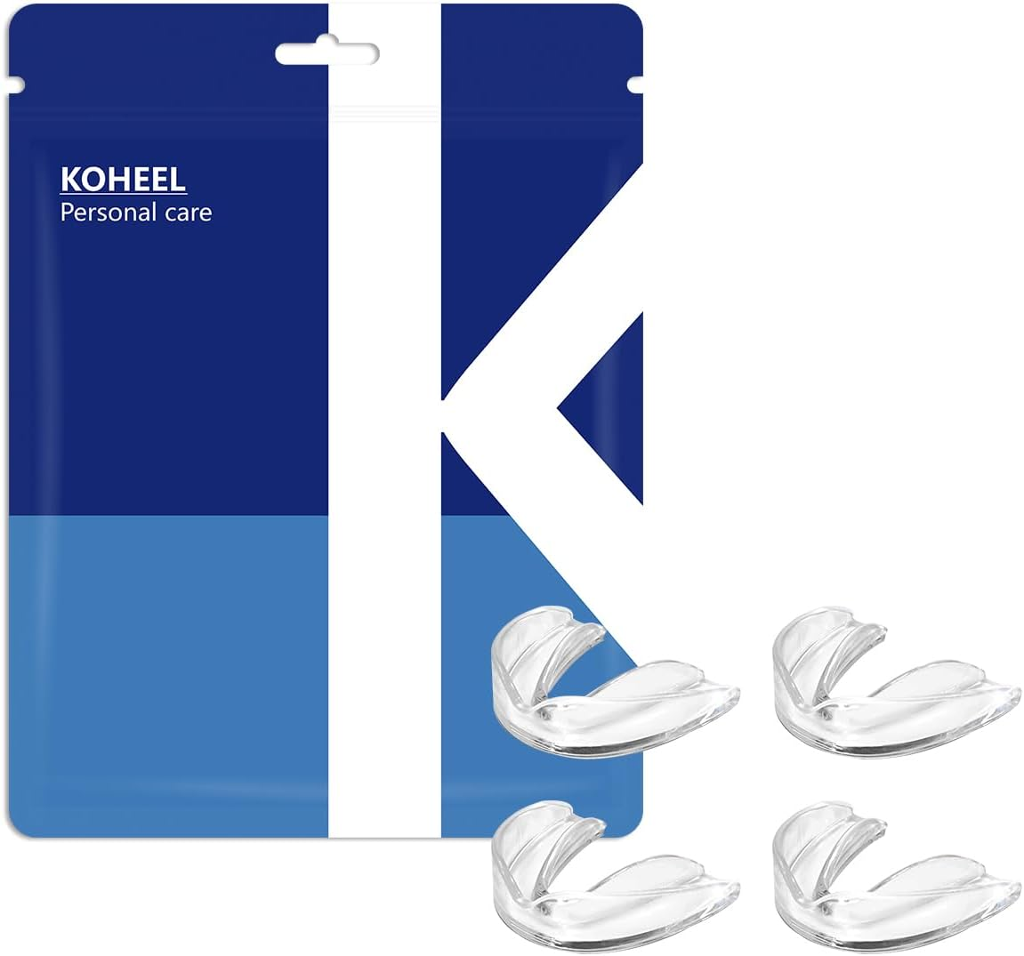 KOHEEL Moldable Mouth Guard for Teeth Grinding, Easy to Use Dental Guard, Stops Bruxism Night Guard, 4 Count (4 Large) image number 5