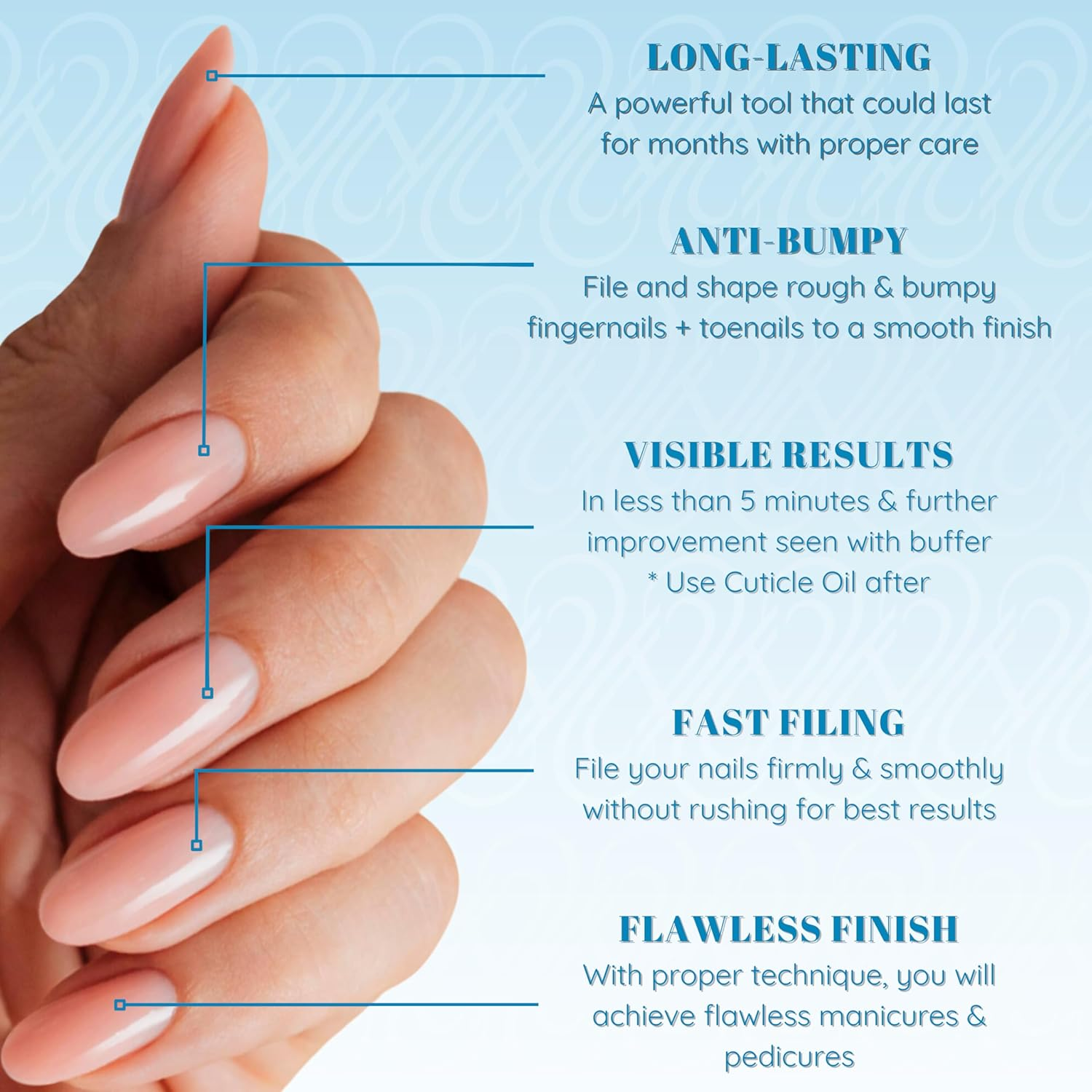 Tammy Taylor Peel 'N' Stick Long Lasing Zebra File 180 Grit 10-Pk image number 4