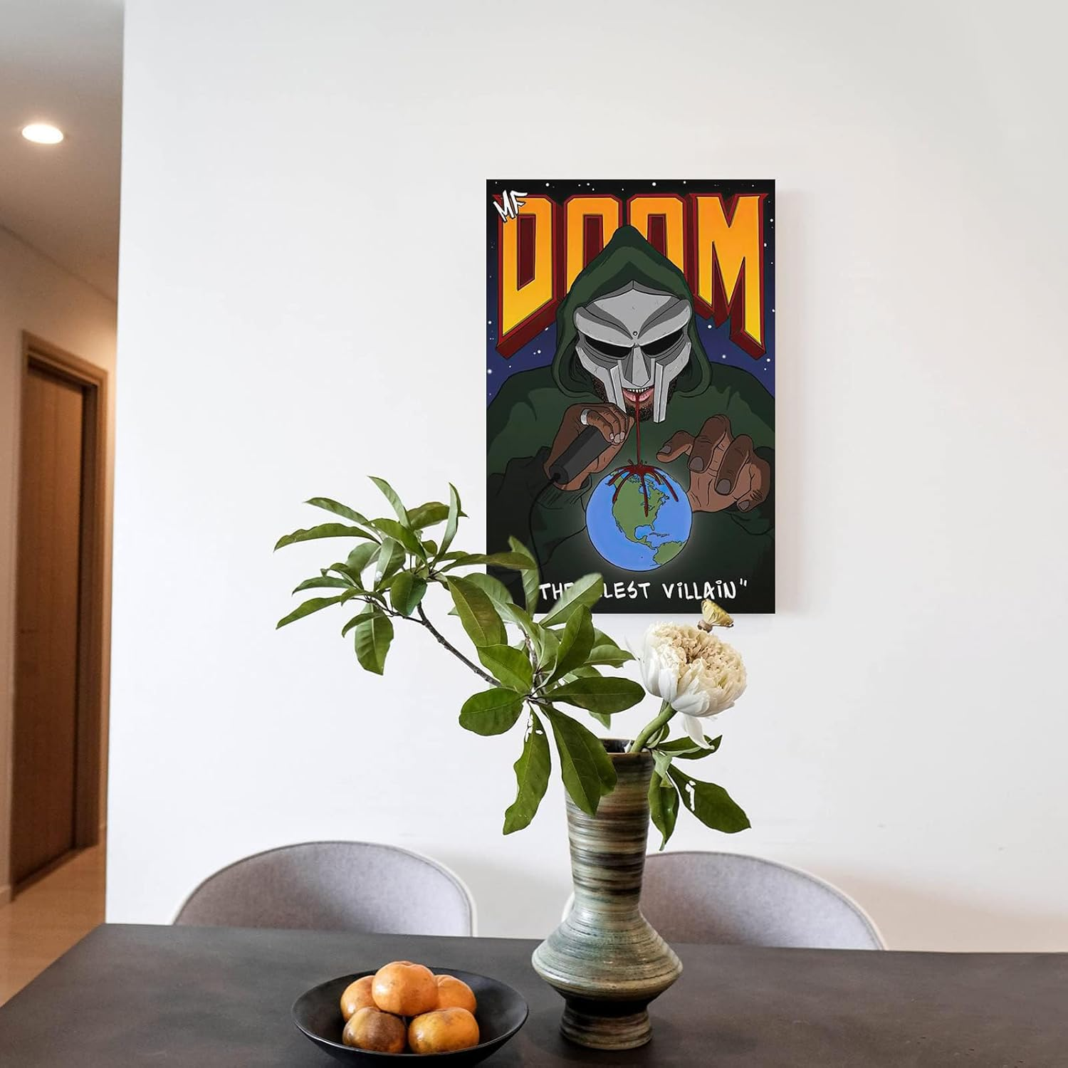 ZIENVE MF Doom Posters for Room Decor, Canvas Rapper Music Album Cover Wall Art Prints Home Decor, 30 X 45Cm Unframed B image number 3