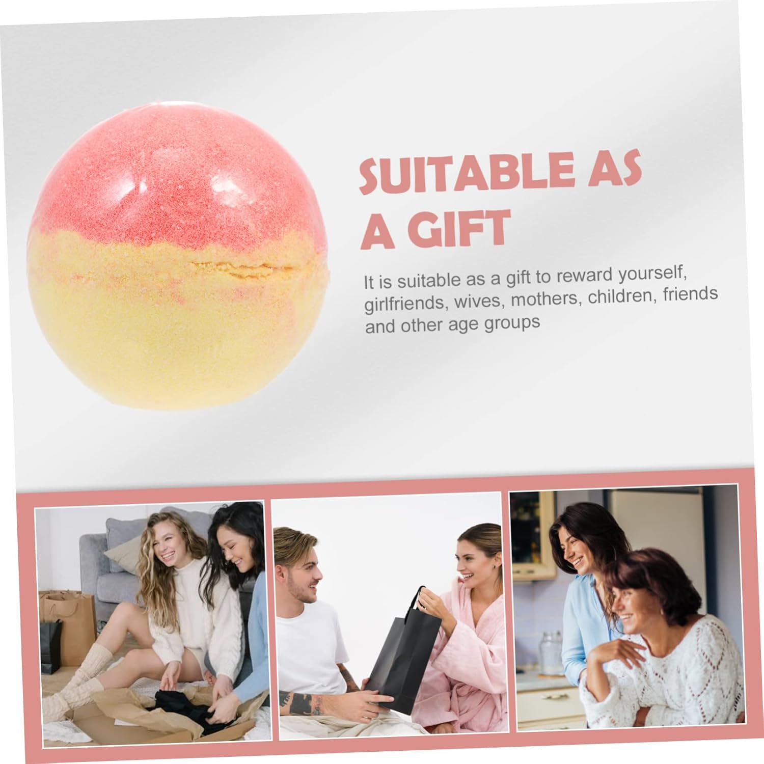 Beavorty Essential Oil Infused Sea Salt Bath Ball Spa Bath for Mothers Day Foaming for Household Relaxation image number 1