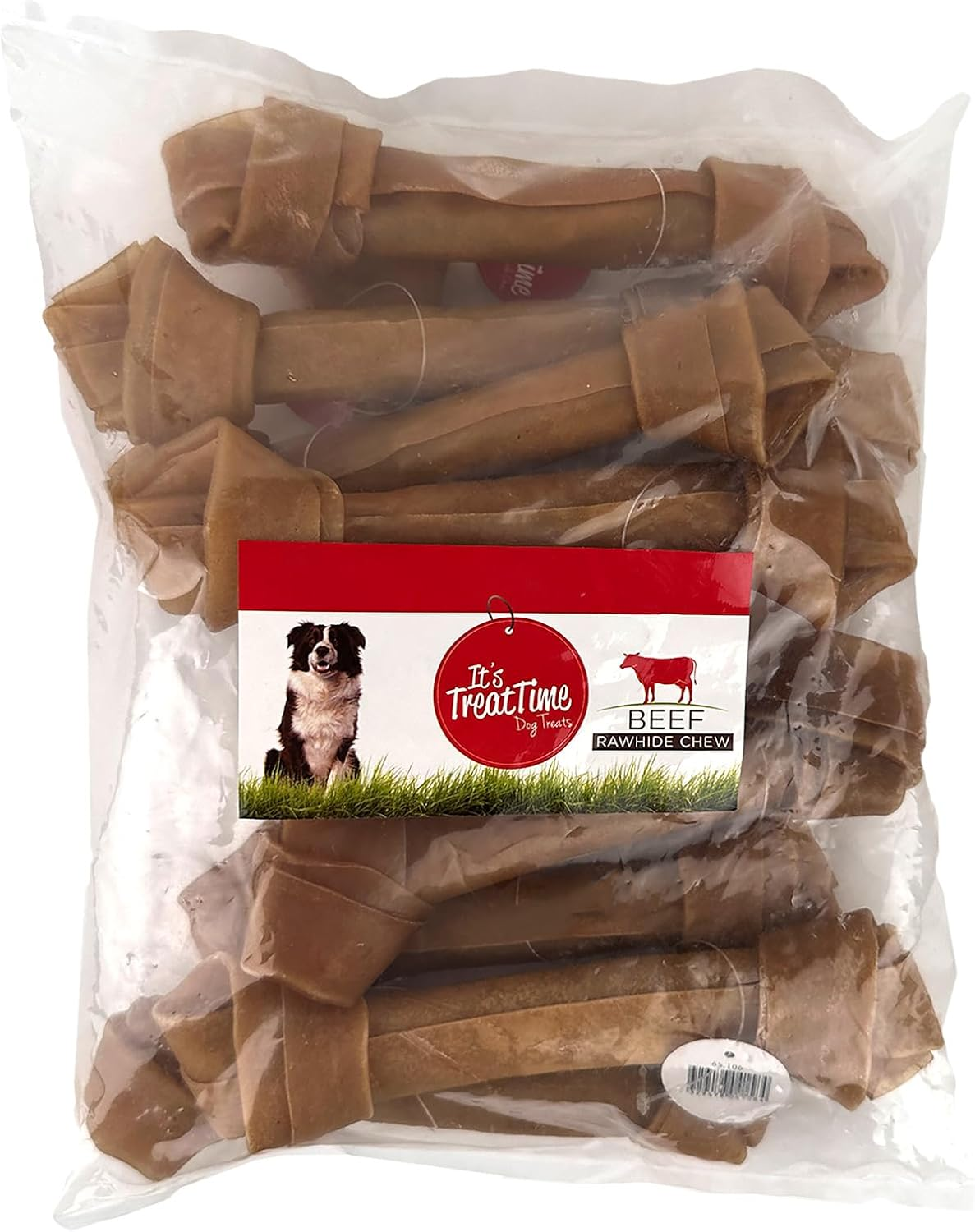 It'S Treat Time Dog Rawhide Bone Knot Natural 22Cm (10 Pack) - Long-Lasting Dog Treats, Dental Chews for Dogs, Teeth Cleaning, Tartar Control, Oral Health image number 3