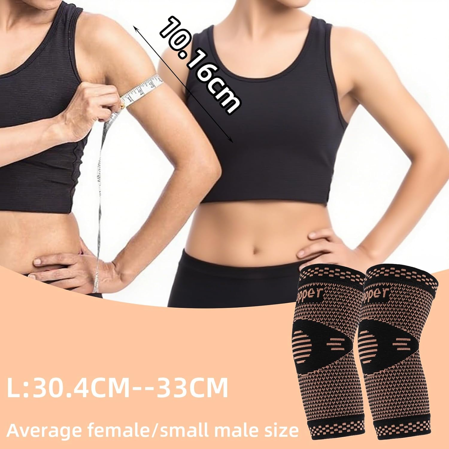 Elbow Brace Compression Support (1Pcs) - Tennis Elbow Brace & Golfers Elbow Support Sleeve, Compression Elbow Sleeve for Tendonitis/Arthritis/Weightlifting Pain Relief (L) image number 2