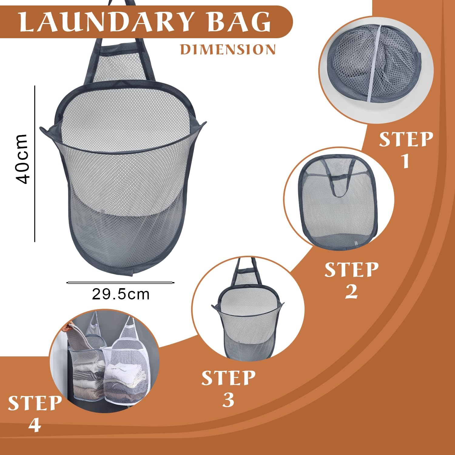 4 Pack Bedsheet Organizer with a Laundry Bag (Queen & King Size) - Foldable Bed Linen Storage with Window, Label & Zipper - Fabric Storage Bins for Clothes, Pillow Covers, Bed Sheets & Blankets image number 4