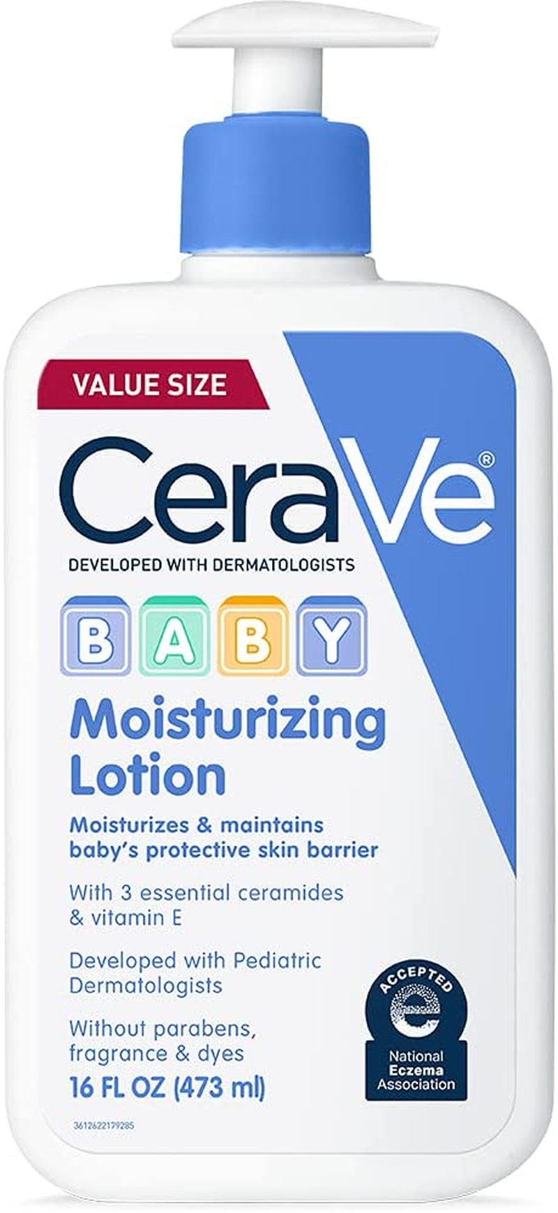Cerave Baby Lotion, Gentle Baby Skin Care with Ceramides, Niacinamide & Vitamin E, Fragrance, Paraben, Dye & Phthalates Free, Lightweight Moisturizer, 16 Ounce image number 3