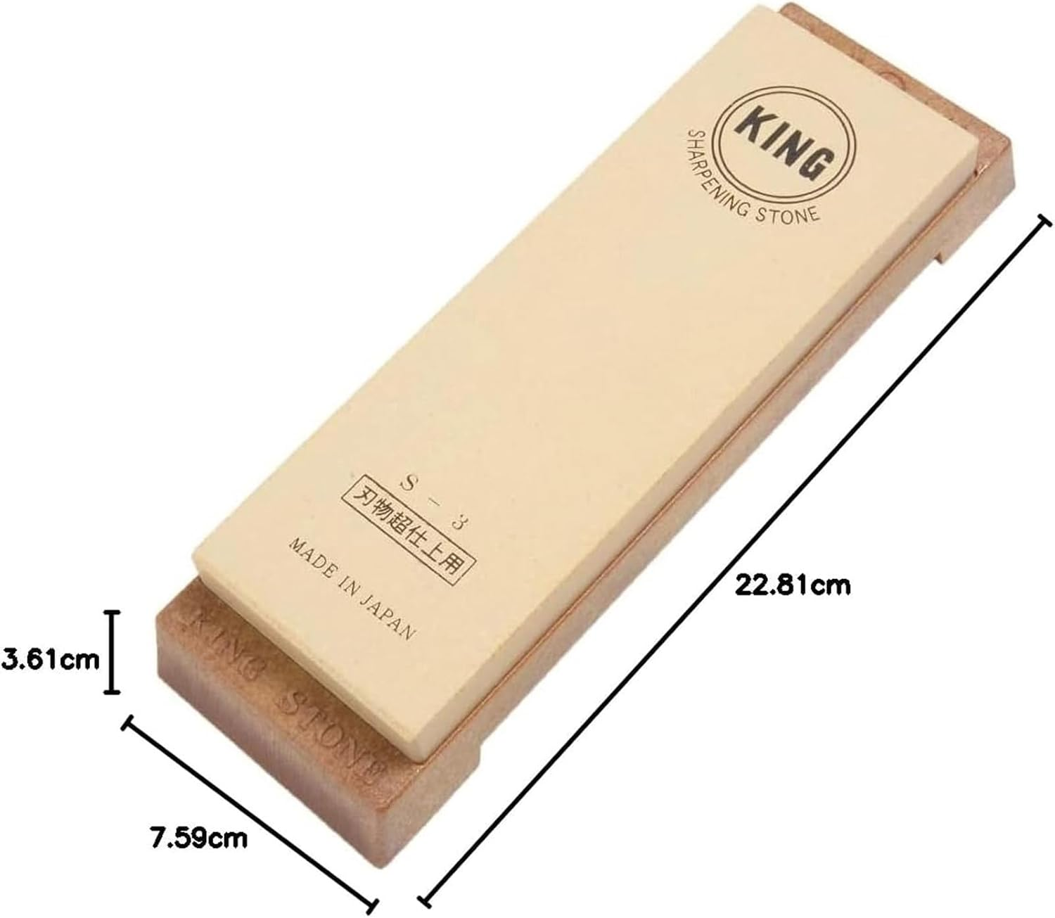 King Waterstone 6000 Grit 185 X 65Mm with Base