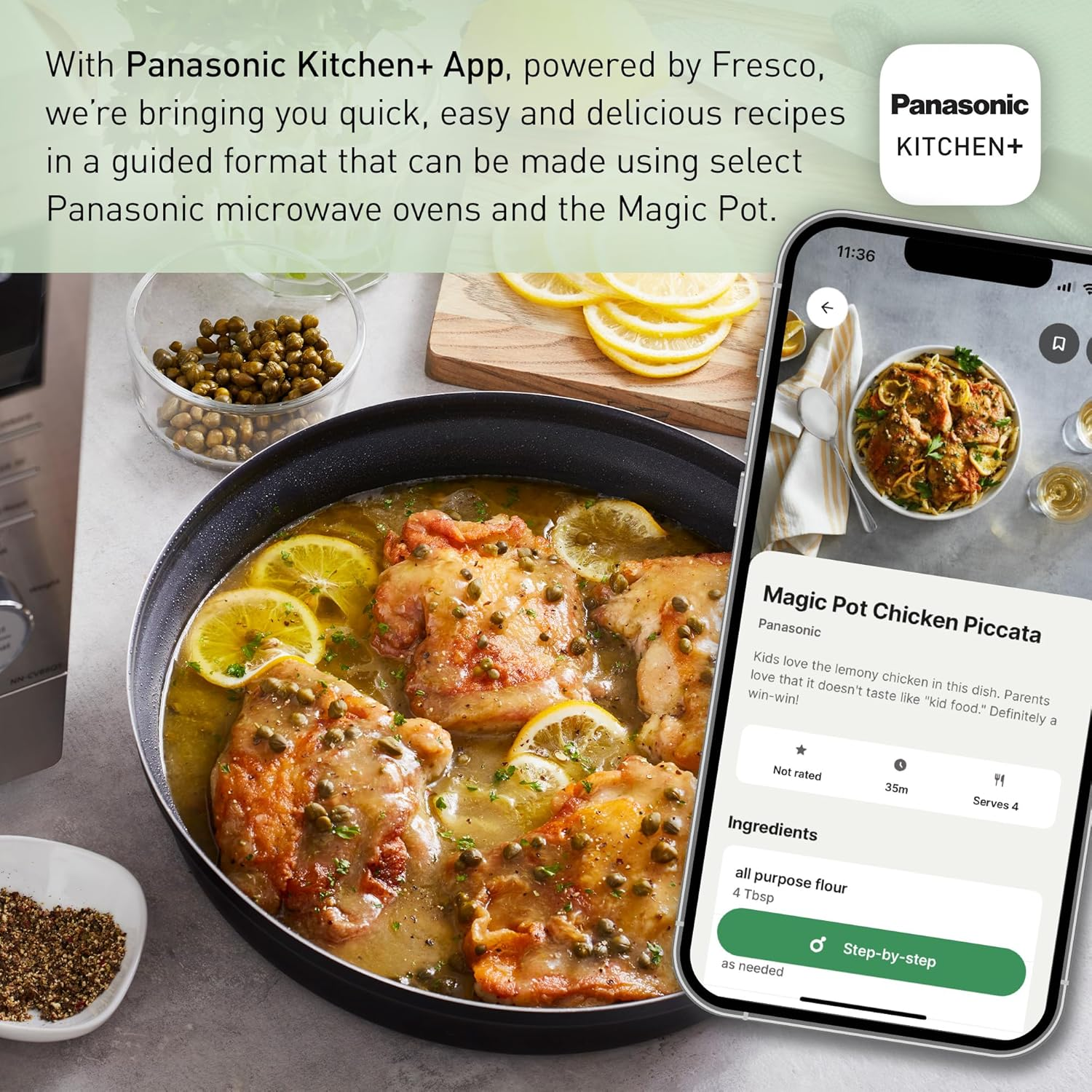 Panasonic Homechef Magic Pot for Microwave Oven, Microwave Safe 4-In-1 Cookware Accessory to Pan Sear, Simmer, Steam, and Grill - NN-ASP1AW image number 3