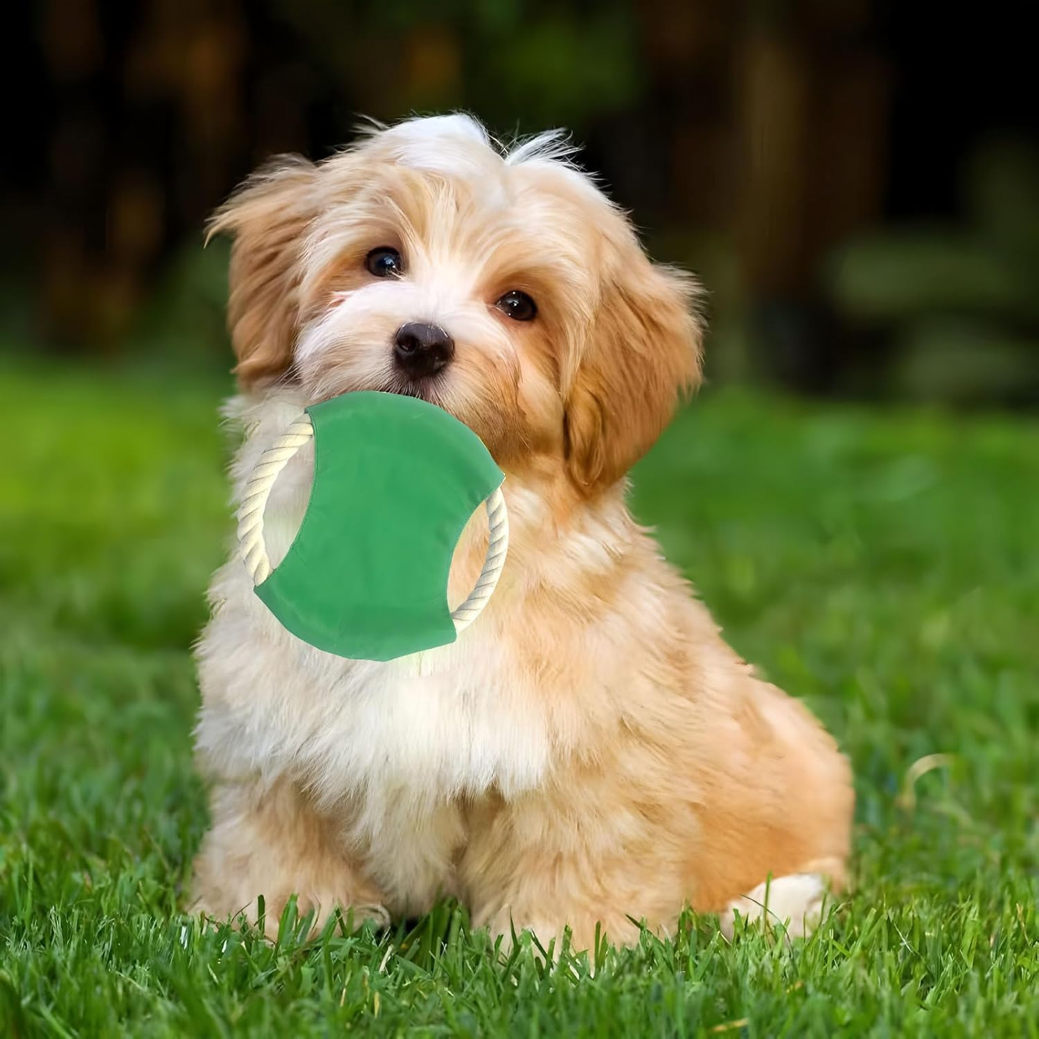 3 Pack Indestructible Dog Toy Rings - Heavy Duty Chew Proof Flying Discs for Aggressive Chewers, Small/Medium/Large Breeds - Cotton Ropetoys for Outdoor Training, Yard Play image number 3