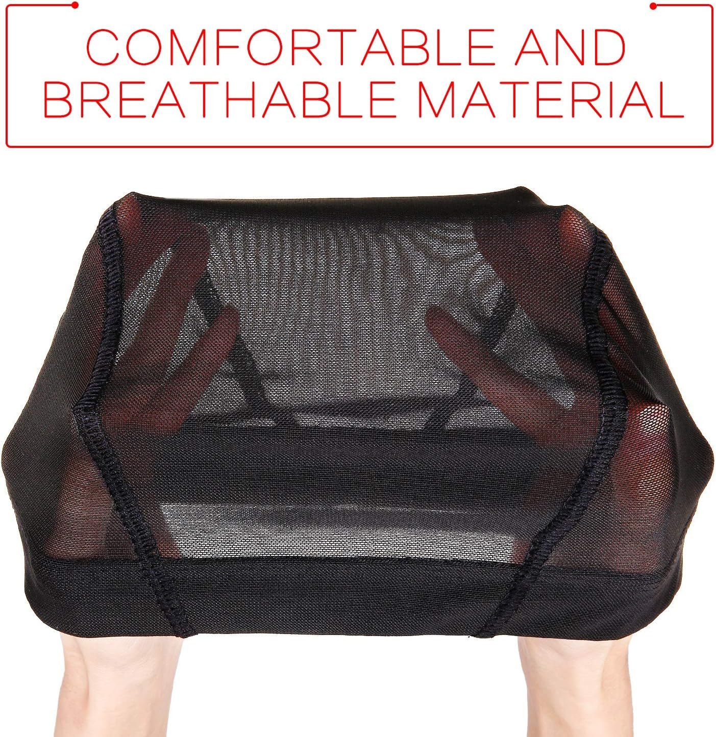 Dome Caps Stretchable Wigs Cap Spandex Dome Style Wig Caps for Men Women 5 Pack Black Mesh Wig Caps