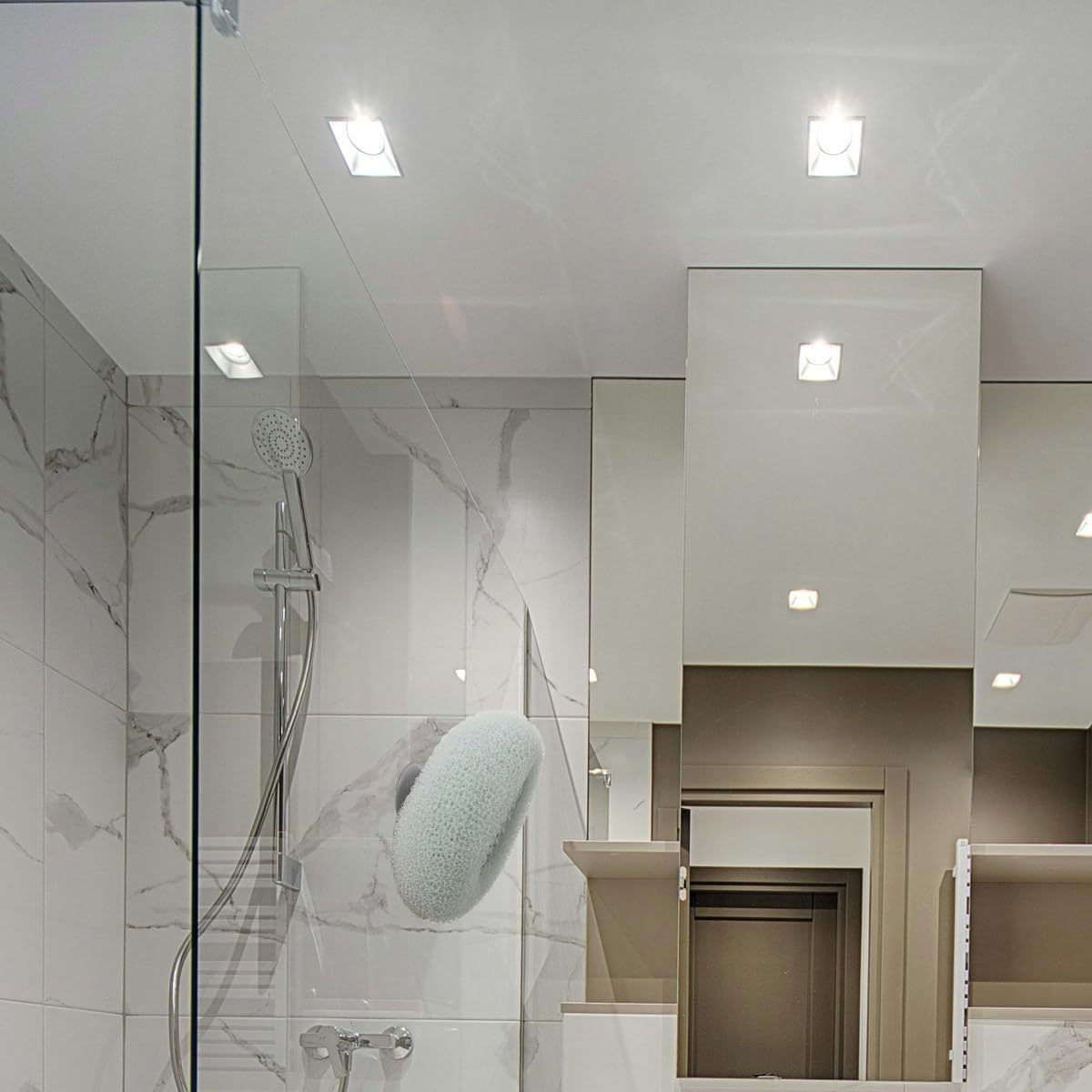 2Pcs Bath Sponge Brush with Suction Cup ，Shower Loofah Sponge Bath Mesh Ball for Clean Body Exfoliation image number 6