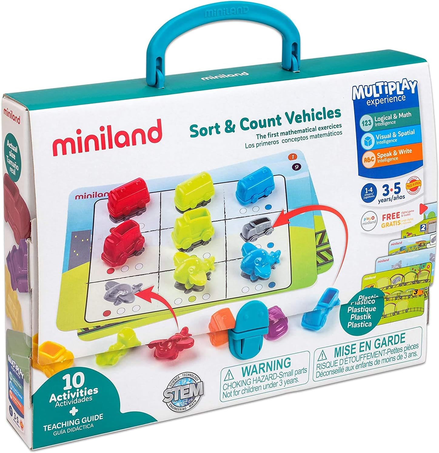 MINILAND 45340 Sort & Count Vehicles Mathematical Game image number 5