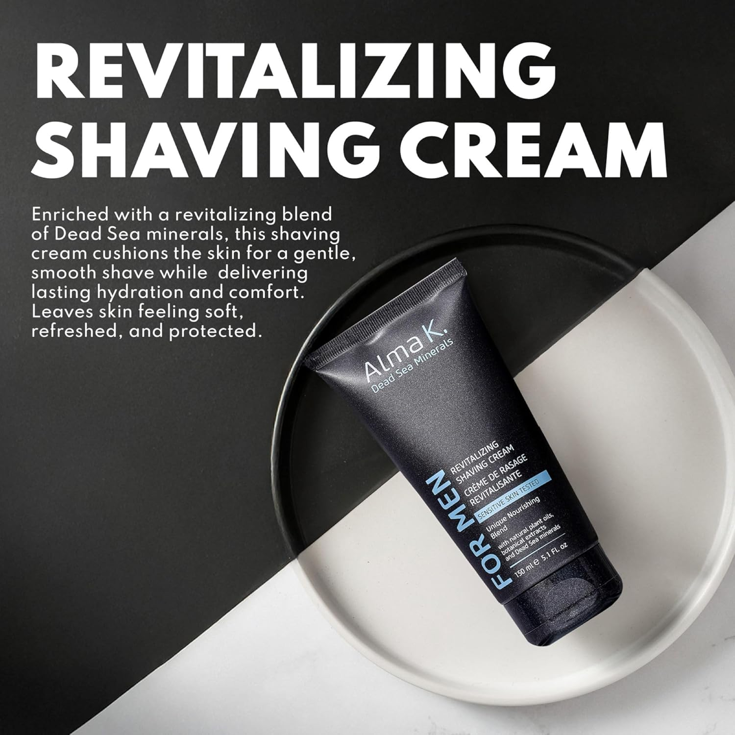 Alma K, Revitalizing Shaving Cream, Softens Hair for Easy Shave Suitable for Sensitive Skin, 150Ml image number 6