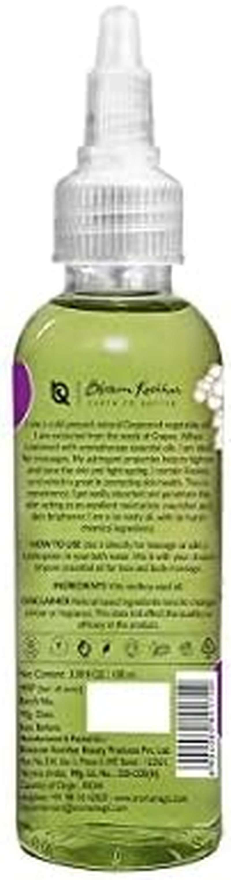 Aroma Magic Grapeseed Organic Oil 100Ml image number 1