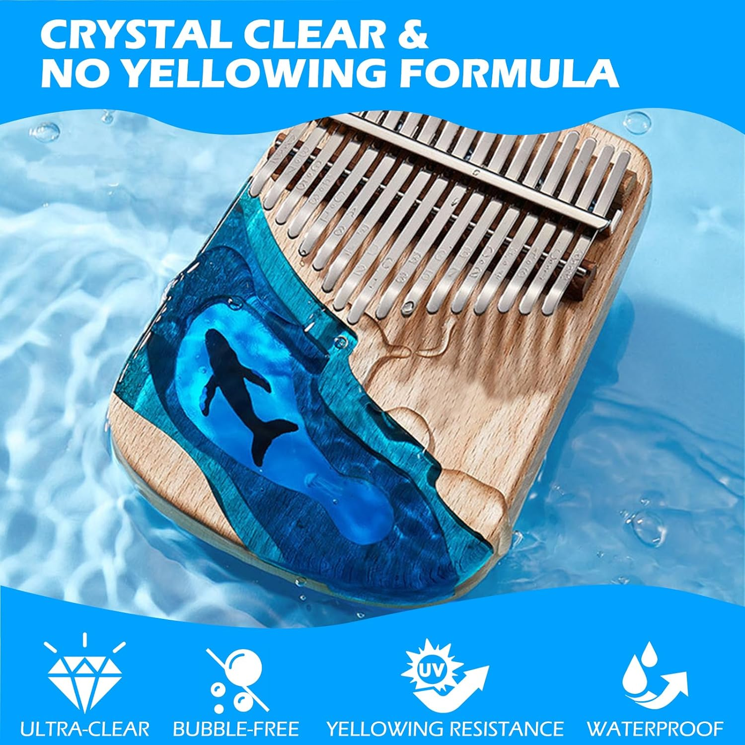 Epoxy Resin Crystal Clear Kit, 32Oz/950Ml Casting Resin for Jewellery DIY Resin Coating Easy Cast Epoxy, with Instructions/Bonus Sticks/Graduated Cups/Beak Cover/Dropper/Gloves image number 5