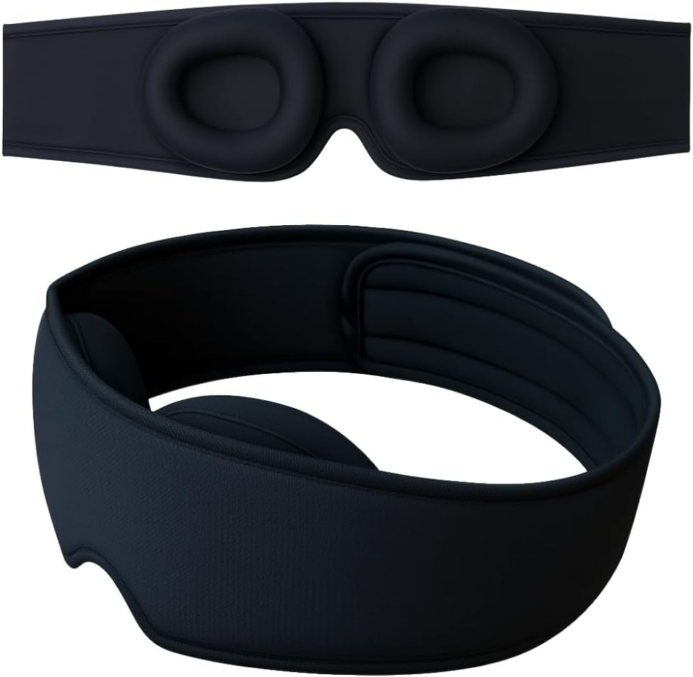 Eye Sleep Mask - 100% Light Blocking Eye Mask, Adjustable Sleeping Mask with Detachable Eye Cups, Ultra Comfortable for Women & Men, Zero Pressure on Lashes, Perfect for Deep Rest/Travel/Shift Work image number 4