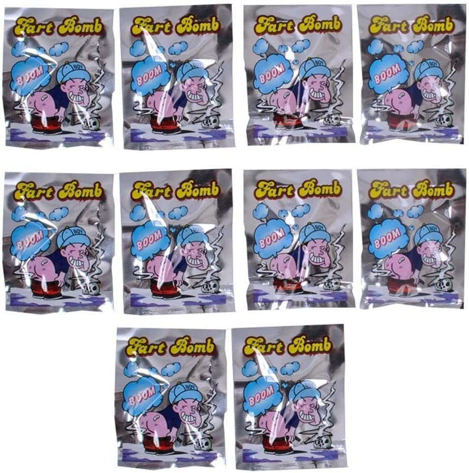 Tozlu 10Pcs New Funny Shock Toys Explosion Smelly Package the Whole People Toy Stink Fart Packages Odor Clever Fashion image number 1