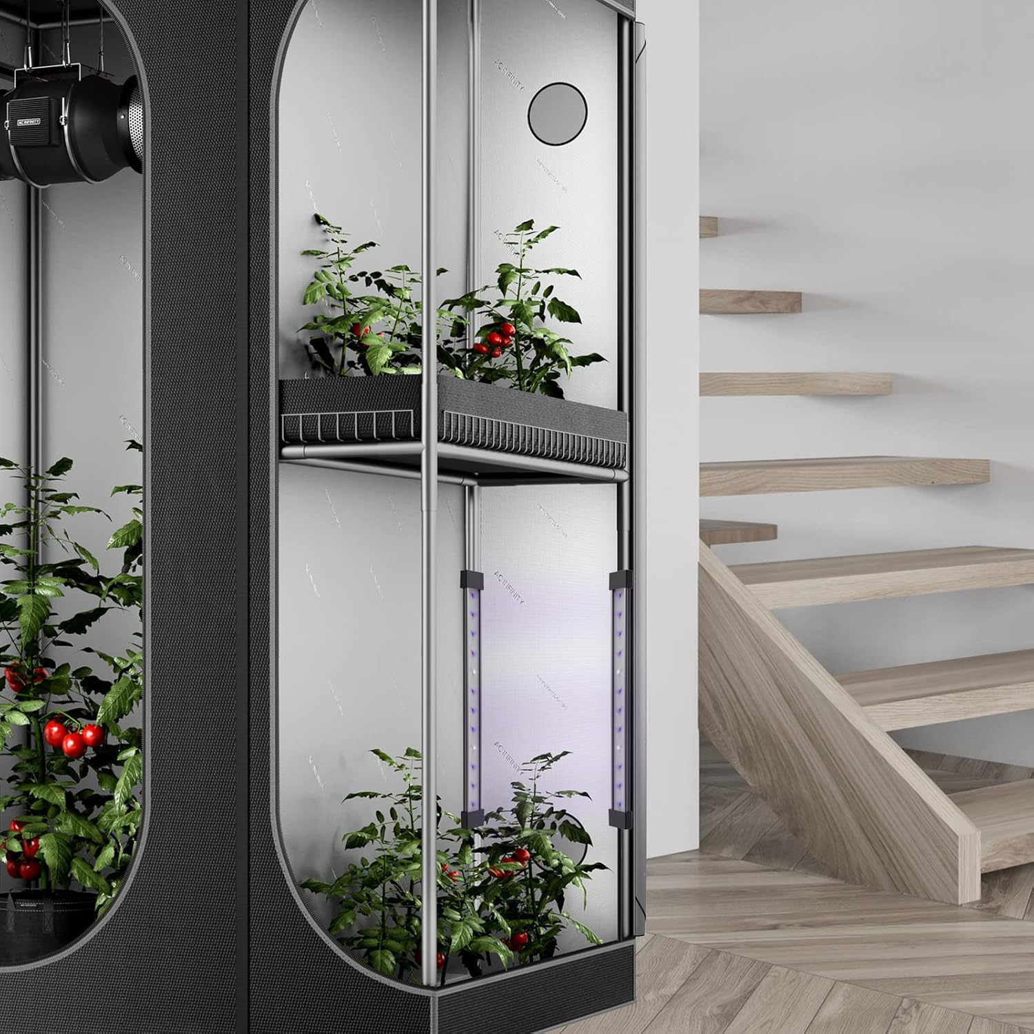 AC Infinity IONBEAM U4, Targeted Spectrum UV LED Grow Light Bars 11&rdquo;, 4-Bar Lighting Kit with 365Nm and 395Nm Diodes, Digital Dimming Schedule Controller, for Indoor Plants, Grow Tents, Greenhouses image number 3