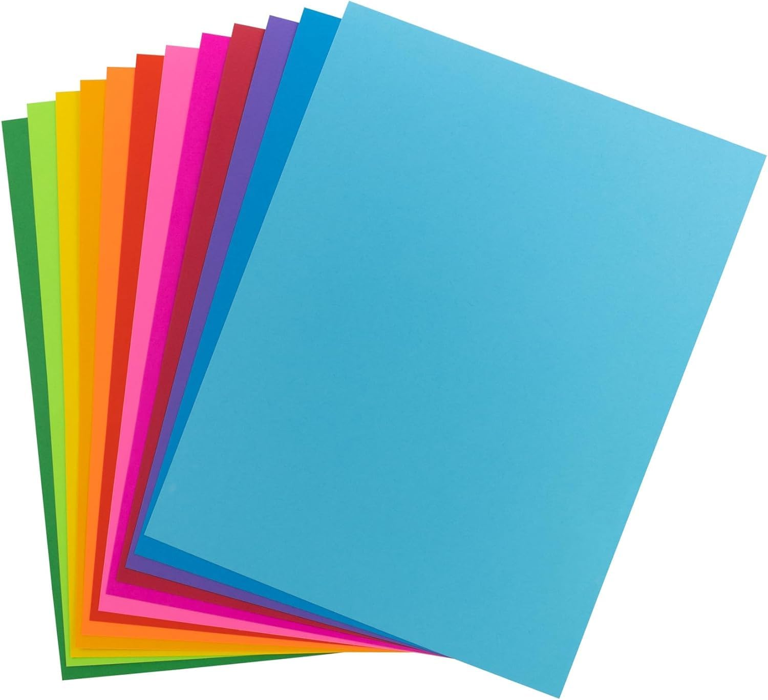 Assorted Bright Colored Paper 80 GSM, Acid-Free, Fade-Resistant, 8.5X11 Inch Letter Size Color Copy Paper, 48 Sheets, 12 Colors image number 6