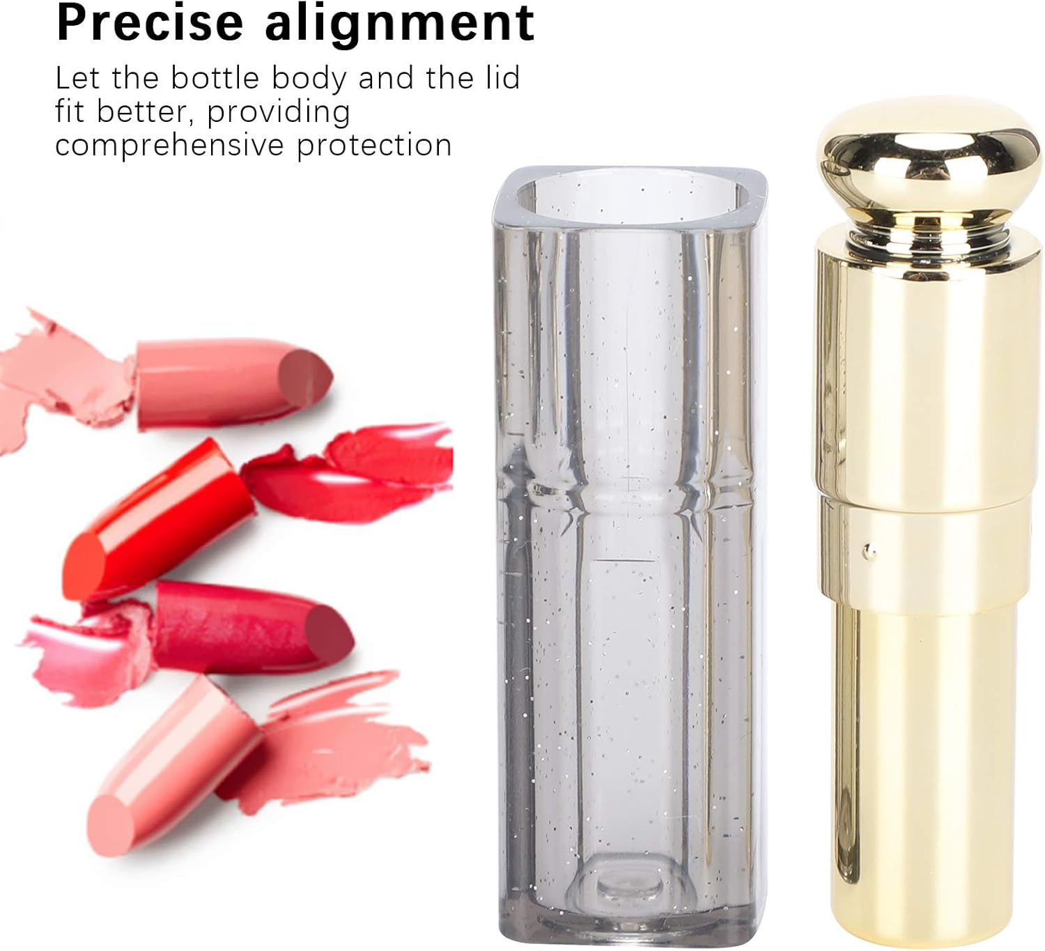Refillable Lipstick Empty Tube DIY Lip Balm Container ABS Cosmetic Tool Bottle with Precise Alignment for DIY Lipstick Lip Balm Making 10Pcs Set image number 5