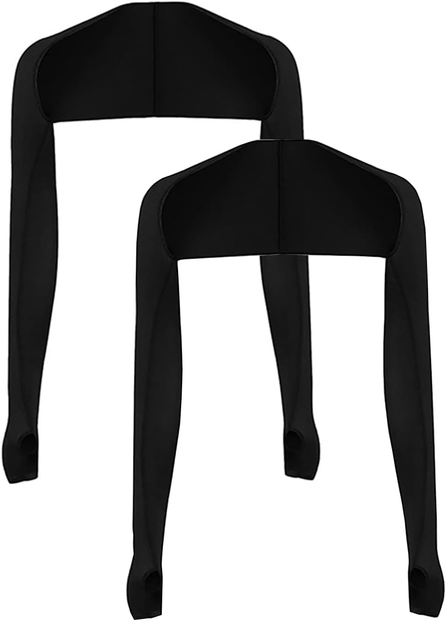 Cool Shawl Arm Covers 2-Pack Sun Protection with Finger Holes UV Protection Arm Covers for Golf